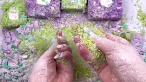 Asmr Soap Cutting Cracking Soap Pinch Soap Satisfying Relaxing Video Stock Footage 311568407