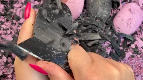 Asmr Soap Cutting Cracking Soap Pinch Soap Satisfying Relaxing Video Video stock 311568916