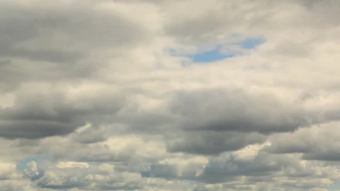 Asmr, The timelapse of the sky and gray clouds. Daylight. cloud cover. Stock Footage 219371652
