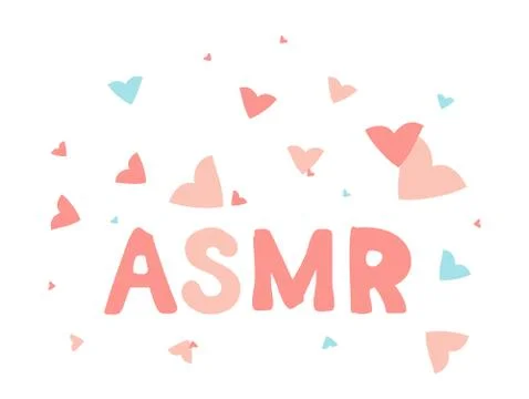 ASMR vector isolated logo, icon. Autonomous sensory meridian response illustr Stock Illustration