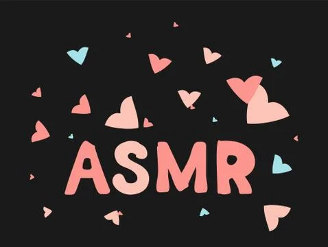 ASMR vector isolated logo, icon. Autonomous sensory meridian response illustr Stock Illustration