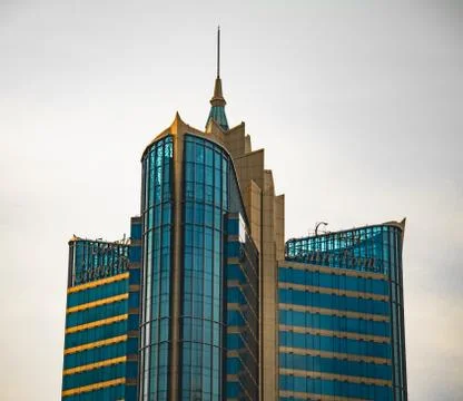 Asoke intersection and sky train station in Bangkok Thailand Photos