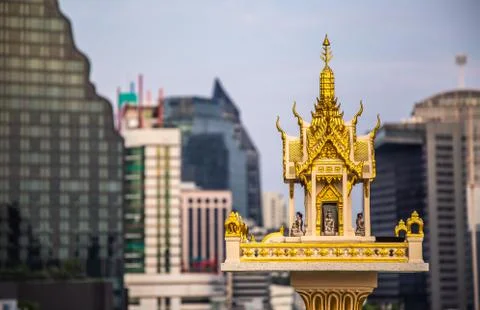 Asoke intersection and sky train station in Bangkok Thailand Photos