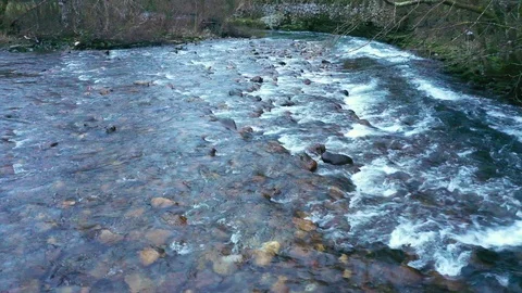 Ason river view. Cantabria, Spain. 4K. Stock Footage 127226793