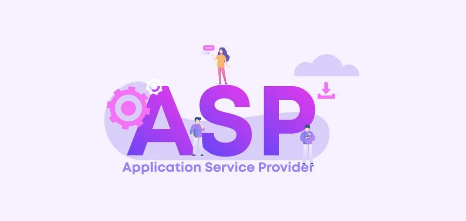 ASP application service provider. Technology of profitable trade and successful Stock Illustration