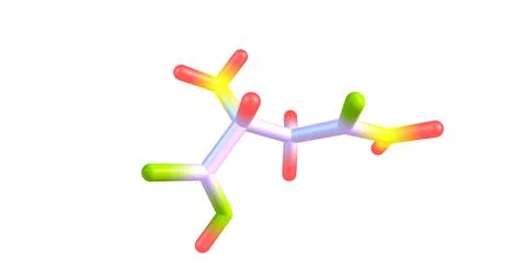 Asparagine molecule isolated on white Stock Illustration