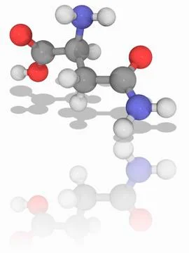Asparagine organic compound molecule Stock Illustration