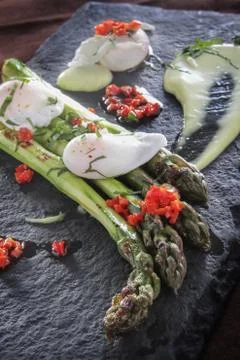 Asparagus appetizer Stock Photos
