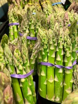 Asparagus bunch fullframe Stock Photos