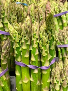 Asparagus bunch fullframe Stock Photos