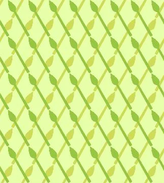 Asparagus bunch pattern seamless. grass edible background. Vector texture Stock Illustration