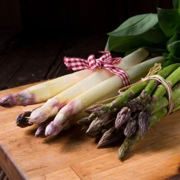 Asparagus bundle Stock Photos