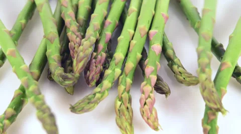 Asparagus falling in studio Stock Footage 36157138