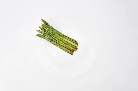 Asparagus on a plate Stock Photos