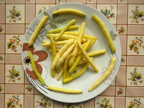 Asparagus On Plate Stock Photos