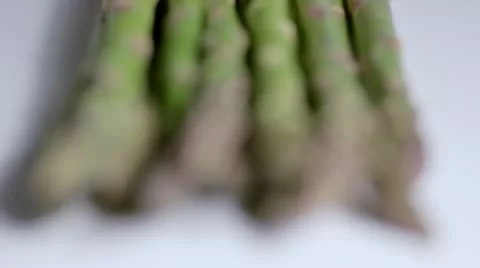 Asparagus Rack Focus Stock Footage 12564948