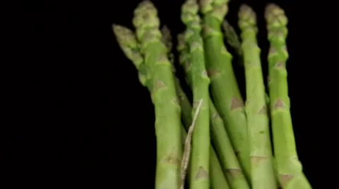 Asparagus rotating with black background Stock Footage 54075974