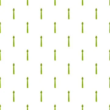 Asparagus seamless pattern background green vegetable food Stock Illustration