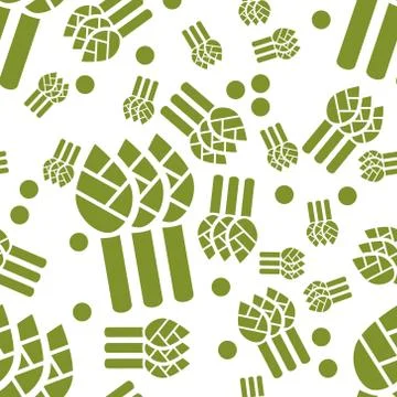 Asparagus seamless pattern Stock Illustration