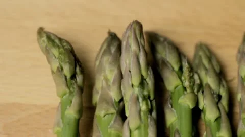 Asparagus Tips Tracking Stock Footage 12564777