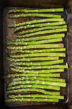 Asparagus on Tray Stock Photos
