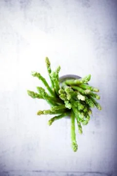 Asparagus on white background Stock Photos