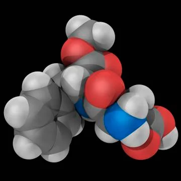 Aspartame molecule Stock Illustration
