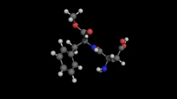 Aspartame molecule model rotating Stock Footage 85933397