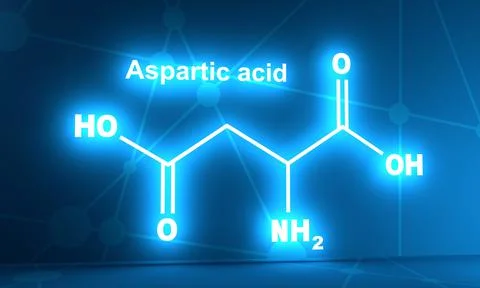 Aspartic acid formula Stock Illustration