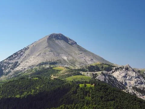 Aspect of Mt Dirphys, Evvia (Euboea), Greece in spring Stock Photos