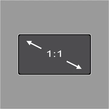 Aspect ratio 1:1 widescreen tv sign icon. Monitor symbol. Report document Stock Illustration