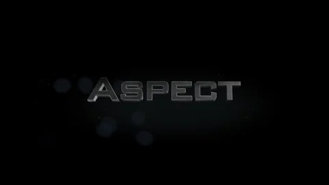 Aspect title 3D metal text on black alpha channel background Stock Footage 301065622