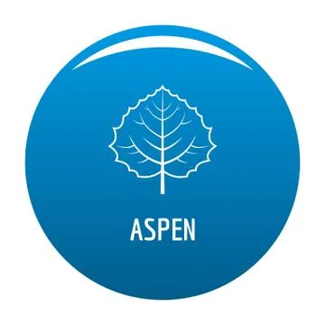 Aspen leaf icon blue Stock Illustration