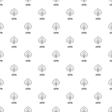 Aspen leaf pattern seamless Stock Illustration