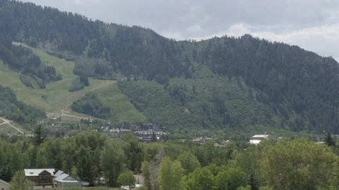 Aspen Ski Resort in Summertime Stock Footage 85291272