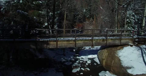 Aspen snow bridge Stock Footage 63349700
