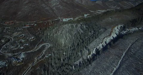 Aspen snow drone Stock Footage 63349934