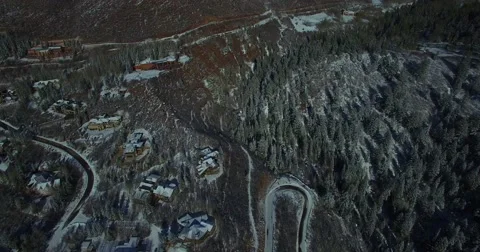 Aspen snow drone Stock Footage 63349966