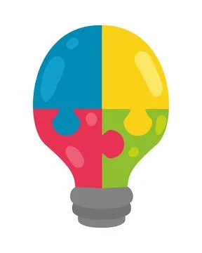 Asperger bulb puzzles Stock Illustration
