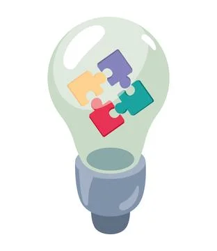Asperger bulb puzzles Stock Illustration