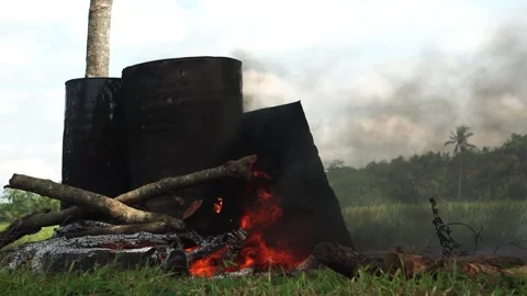 Asphalt boiling on the side of the road Video stock 288683938