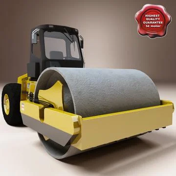 Asphalt compactor Hyundai 3D Model