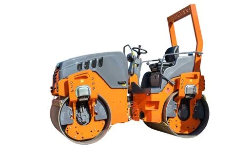 Asphalt compactor 스톡 사진