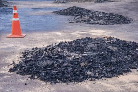 Asphalt in construction division Stock Photos