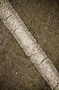 Asphalt with diagonal line Foto stock