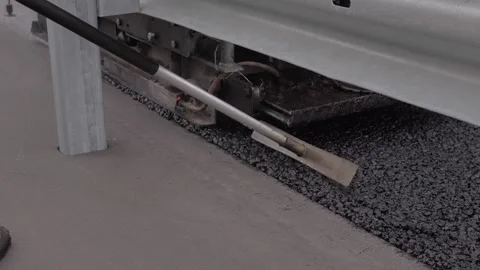 Asphalt laying, construction work, construction equipment Stock Footage 280969300