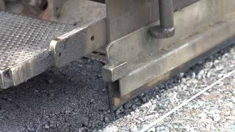 Asphalt laying, construction work, construction equipment Stock Footage 280969830