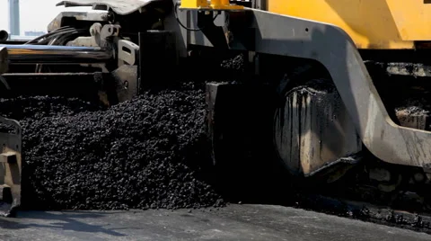 Asphalt machine in action Stock Footage 40023470