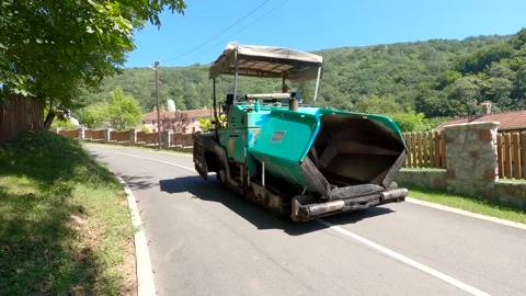 Asphalt making machine Stock Footage 140162202