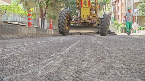 Asphalt milling machine Stock Footage 65491750